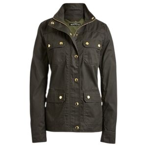 J. Crew Dee Olive Resin-coated twill jacket